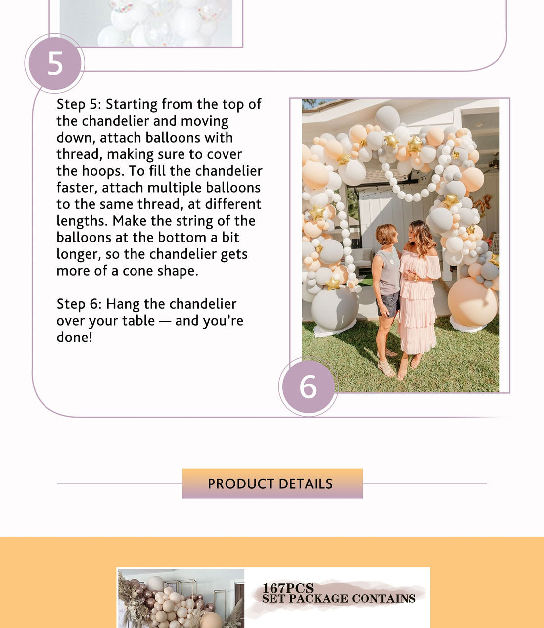 167pcs Wedding Balloons Garland Arch Kit Champagne Apricot Color Balloon Arch Party Decorations for Birthday Party Decorations - Originalsgroup