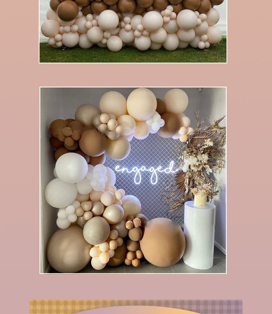 167pcs Wedding Balloons Garland Arch Kit Champagne Apricot Color Balloon Arch Party Decorations for Birthday Party Decorations - Originalsgroup
