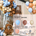 VV Macaron 5/10/12 Inch Latex Balloon Set Matte Nude&Blue Color Balloons Arch Kit Decoration for Kids Birthday Party Baby Shower - Originalsgroup