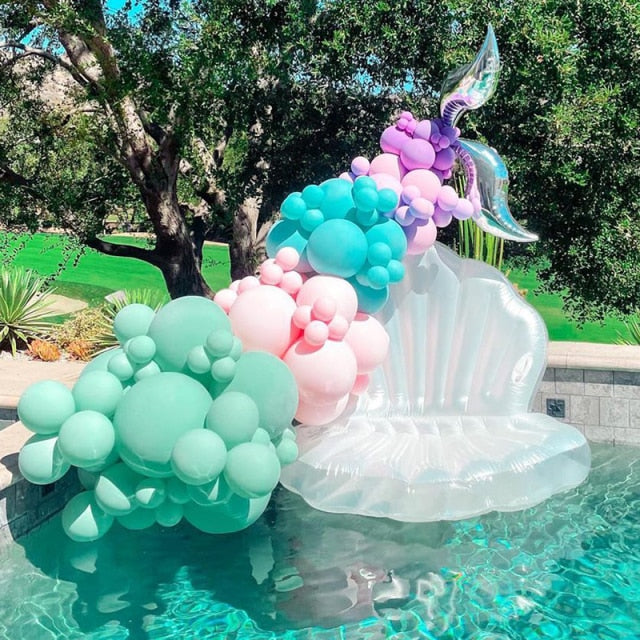VV Macaron 5/10/12 Inch Latex Balloon Set Matte Nude&Blue Color Balloons Arch Kit Decoration for Kids Birthday Party Baby Shower - Originalsgroup
