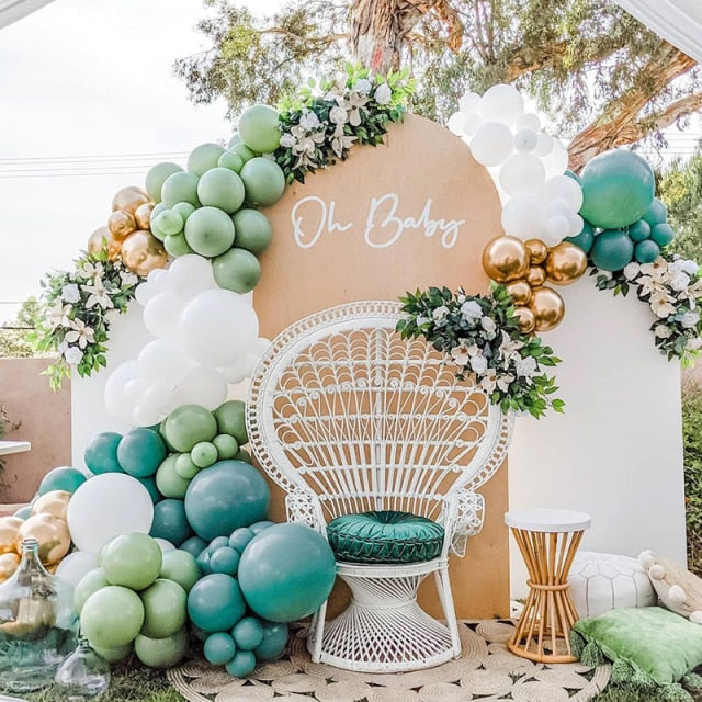 VV Macaron 5/10/12 Inch Latex Balloon Set Matte Nude&Blue Color Balloons Arch Kit Decoration for Kids Birthday Party Baby Shower - Originalsgroup