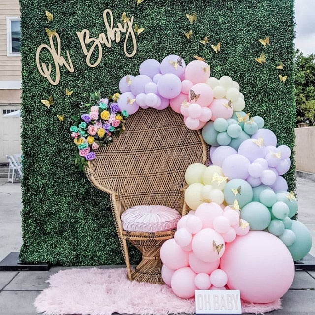 VV Macaron 5/10/12 Inch Latex Balloon Set Matte Nude&Blue Color Balloons Arch Kit Decoration for Kids Birthday Party Baby Shower - Originalsgroup
