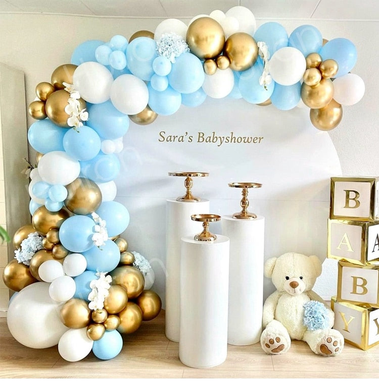 Blue Balloons Garland Kit Baloon Arch Balloon Baby Shower Decorations Boy Or Girl Baby Baptism Birthday Party Decorations Kids - Originalsgroup