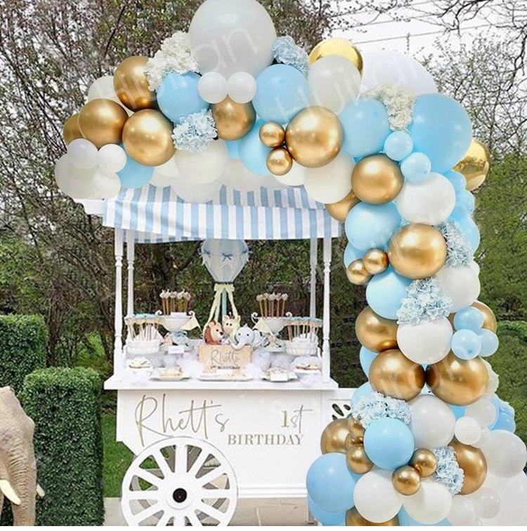 Blue Balloons Garland Kit Baloon Arch Balloon Baby Shower Decorations Boy Or Girl Baby Baptism Birthday Party Decorations Kids - Originalsgroup