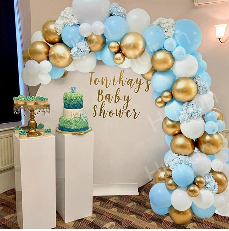 Blue Balloons Garland Kit Baloon Arch Balloon Baby Shower Decorations Boy Or Girl Baby Baptism Birthday Party Decorations Kids - Originalsgroup