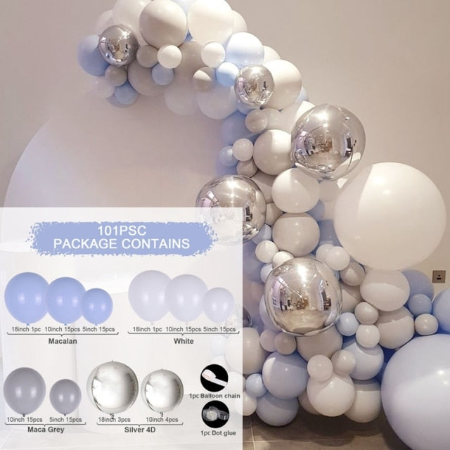 Blue Balloons Garland Kit Baloon Arch Balloon Baby Shower Decorations Boy Or Girl Baby Baptism Birthday Party Decorations Kids - Originalsgroup