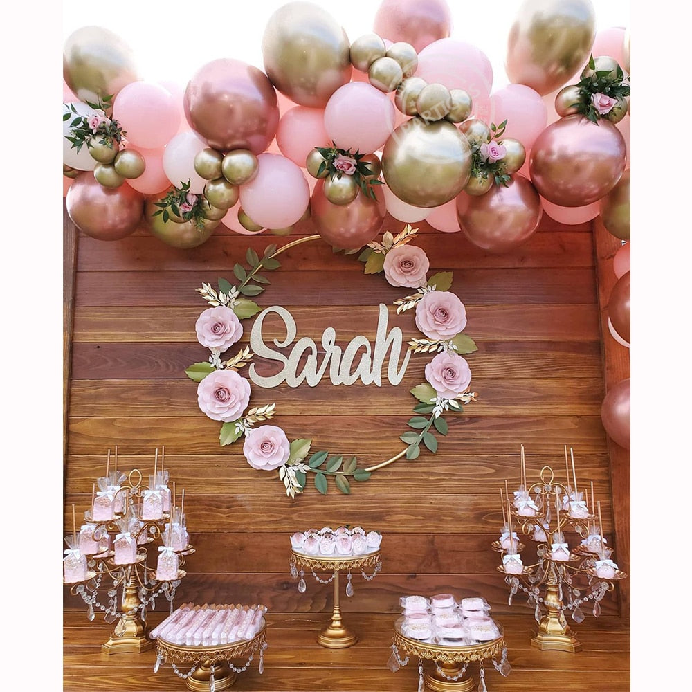 167pcs Rose Gold Balloon Garland Arch Kit Pink White Chrome Balloon Valentines Day Wedding Birthday Party Decoration Kids Globos - Originalsgroup