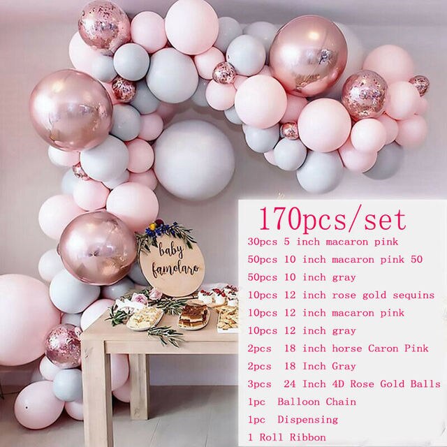 Macaron Balloons Garland Arch White Blue Confetti Pink Party Ballon Wedding Birthday Baloon Party Decor Kids Baby Shower - Originalsgroup