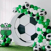 Soccer Party Balloon Garland Arch Kit Green Black Balloon For Football Party Decoration Air Gobos Kids Toys World Cup Supplies - Originalsgroup