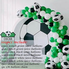Soccer Party Balloon Garland Arch Kit Green Black Balloon For Football Party Decoration Air Gobos Kids Toys World Cup Supplies - Originalsgroup