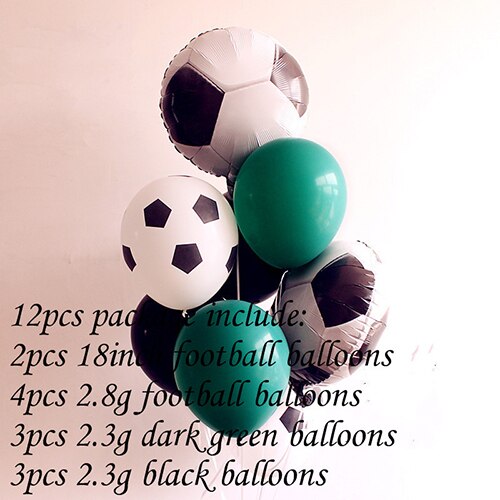 Soccer Party Balloon Garland Arch Kit Green Black Balloon For Football Party Decoration Air Gobos Kids Toys World Cup Supplies - Originalsgroup