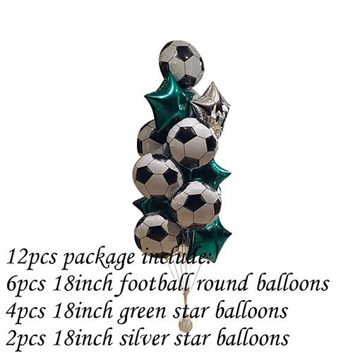 Soccer Party Balloon Garland Arch Kit Green Black Balloon For Football Party Decoration Air Gobos Kids Toys World Cup Supplies - Originalsgroup