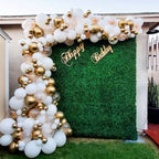 White Gold Balloons Garland Arch Kit Chorme Gold Metal Polka Dot Latex Balloons Wedding Birthday Baby Shower Party Decorations - Originalsgroup