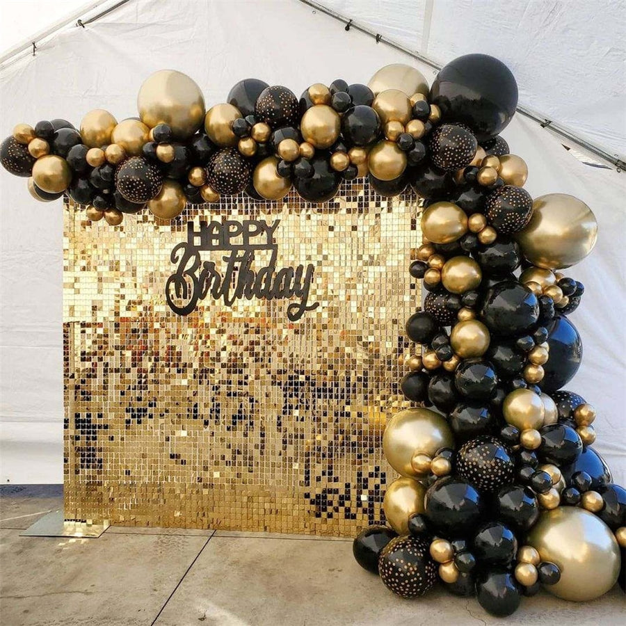 White Gold Balloons Garland Arch Kit Chorme Gold Metal Polka Dot Latex Balloons Wedding Birthday Baby Shower Party Decorations - Originalsgroup