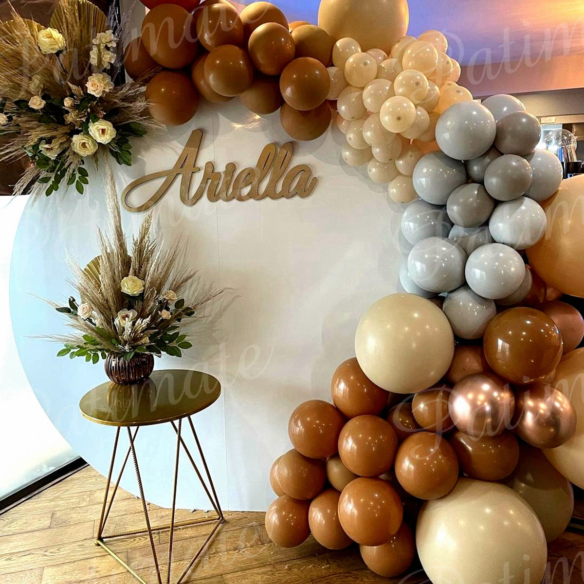Cream Coffee Brown Balloon Garland Arch Kit 1st Birthday Party Decorations Kids Latex Baloon Baby Shower Teddy Bear Theme Ballon - Originalsgroup