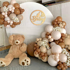 Cream Coffee Brown Balloon Garland Arch Kit 1st Birthday Party Decorations Kids Latex Baloon Baby Shower Teddy Bear Theme Ballon - Originalsgroup
