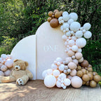 Cream Coffee Brown Balloon Garland Arch Kit 1st Birthday Party Decorations Kids Latex Baloon Baby Shower Teddy Bear Theme Ballon - Originalsgroup