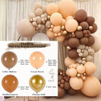 Cream Coffee Brown Balloon Garland Arch Kit 1st Birthday Party Decorations Kids Latex Baloon Baby Shower Teddy Bear Theme Ballon - Originalsgroup