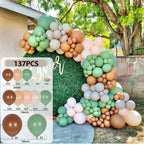 Cream Coffee Brown Balloon Garland Arch Kit 1st Birthday Party Decorations Kids Latex Baloon Baby Shower Teddy Bear Theme Ballon - Originalsgroup