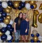 109pcs Navy Blue Gold Metallic Confetti Latex Air Balloons Garland Arch Kit Boy Birthday Baby Shower Party Decorations Kids Man - Originalsgroup