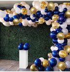 109pcs Navy Blue Gold Metallic Confetti Latex Air Balloons Garland Arch Kit Boy Birthday Baby Shower Party Decorations Kids Man - Originalsgroup