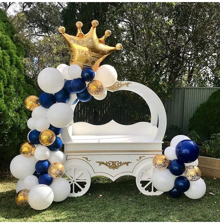 109pcs Navy Blue Gold Metallic Confetti Latex Air Balloons Garland Arch Kit Boy Birthday Baby Shower Party Decorations Kids Man - Originalsgroup