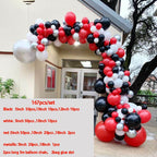 167pcs/set Red Black White Latex Balloon Garland Arch Kit 18inch Chrome Metal Silver Balloon Wedding Birthday Party Decor Suppl - Originalsgroup