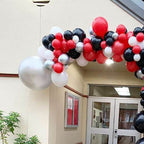 167pcs/set Red Black White Latex Balloon Garland Arch Kit 18inch Chrome Metal Silver Balloon Wedding Birthday Party Decor Suppl - Originalsgroup